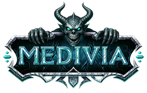 Medivia bot preview — cavebot, healing, loot and auto-equip on a 7.6 client